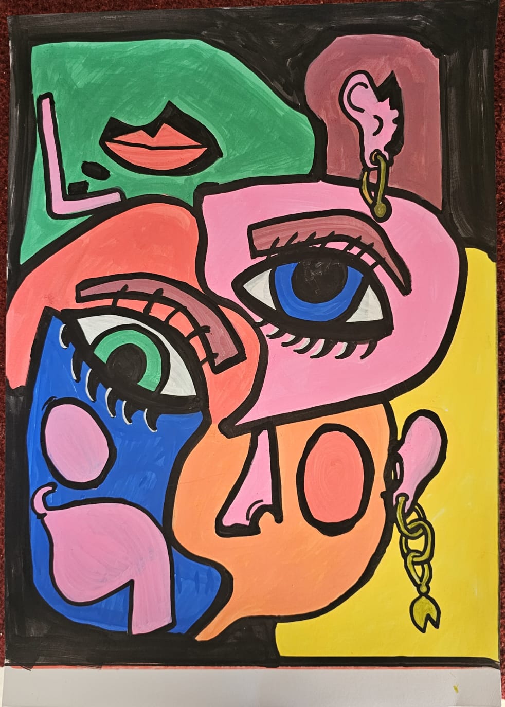 Eyes and other bits acrylic